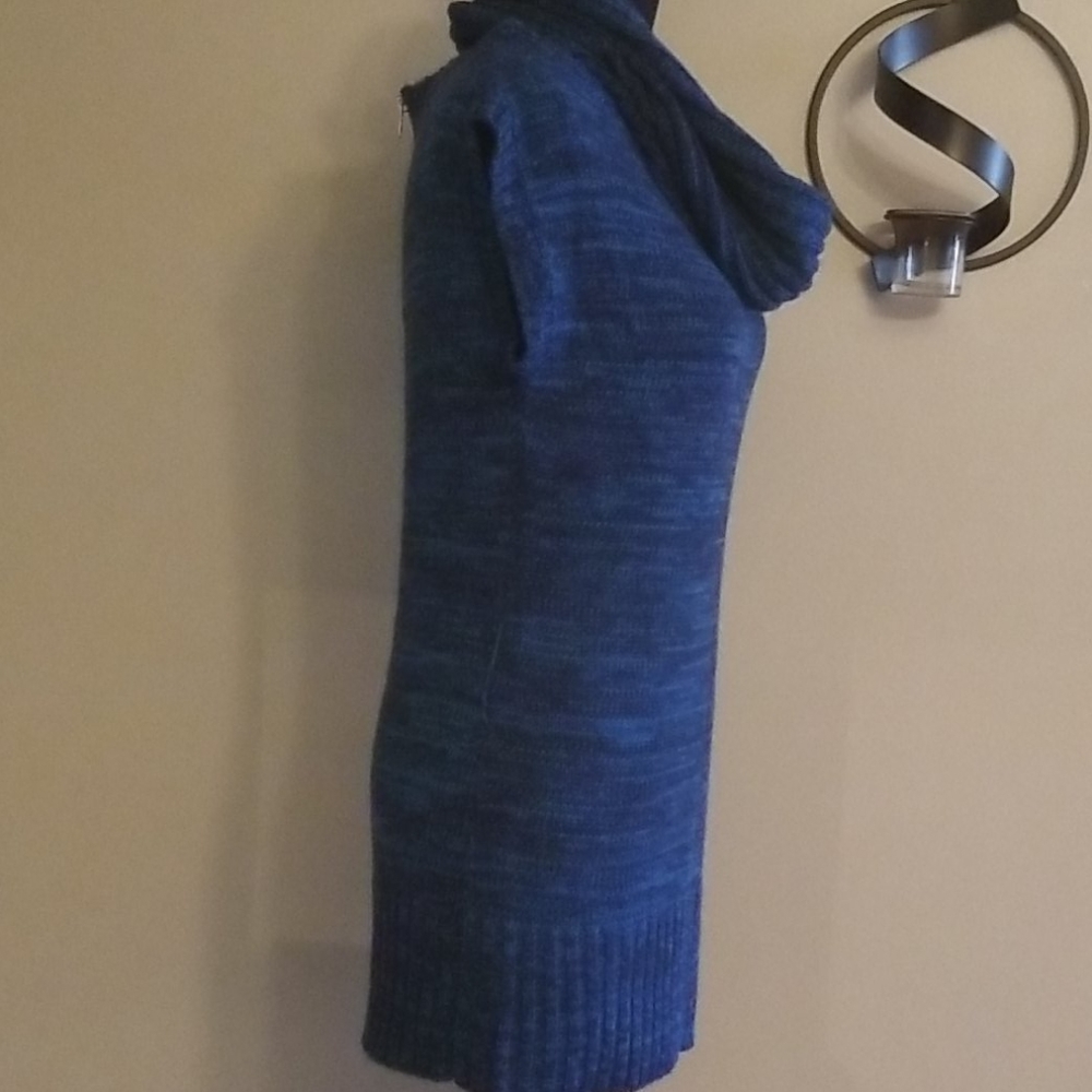 Blue Sweater with Neck Wrap - Picture 2 of 3